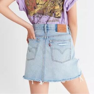LEVI'S Deconstructed Denim Mini Skirt